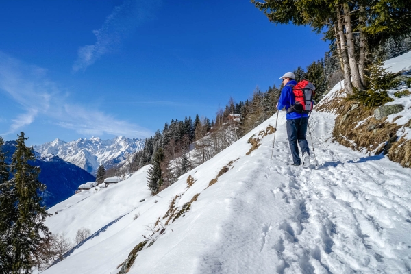 Winterwanderung über dem Val de Bagnes