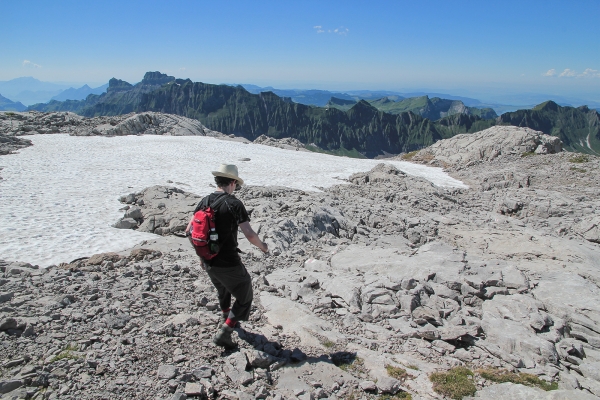 Formazioni calanchive nella roccia carsica