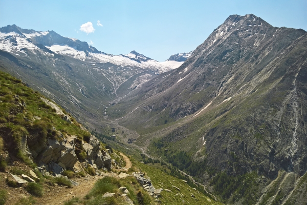 Chemins panoramiques dans la vallée de Saas