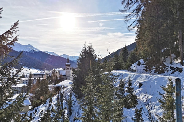 Soleil hivernal dans la vallée de la Landwasser