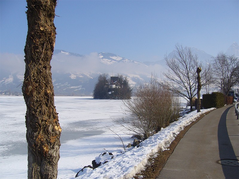 Le sentier longe le lac. Photo: Werner Nef