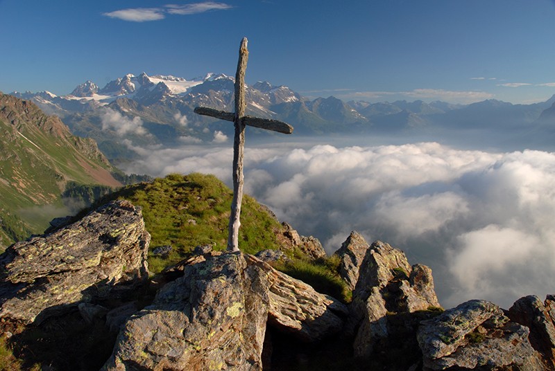 Nur für geübte Bergwanderer, der Col dal Solcun.    
Bild: Barbara Steinmann