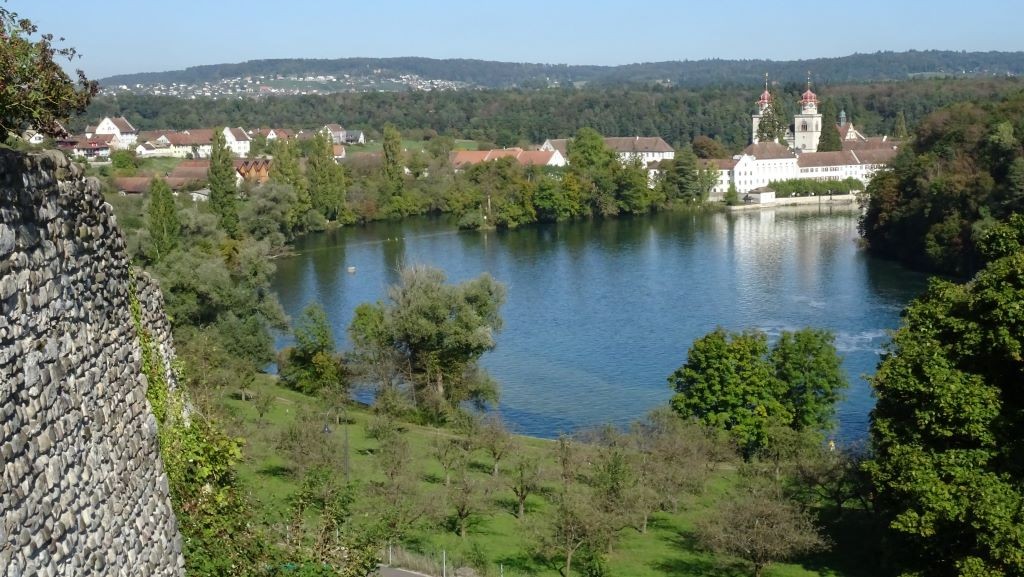 Blick zum Kloster Rheinau