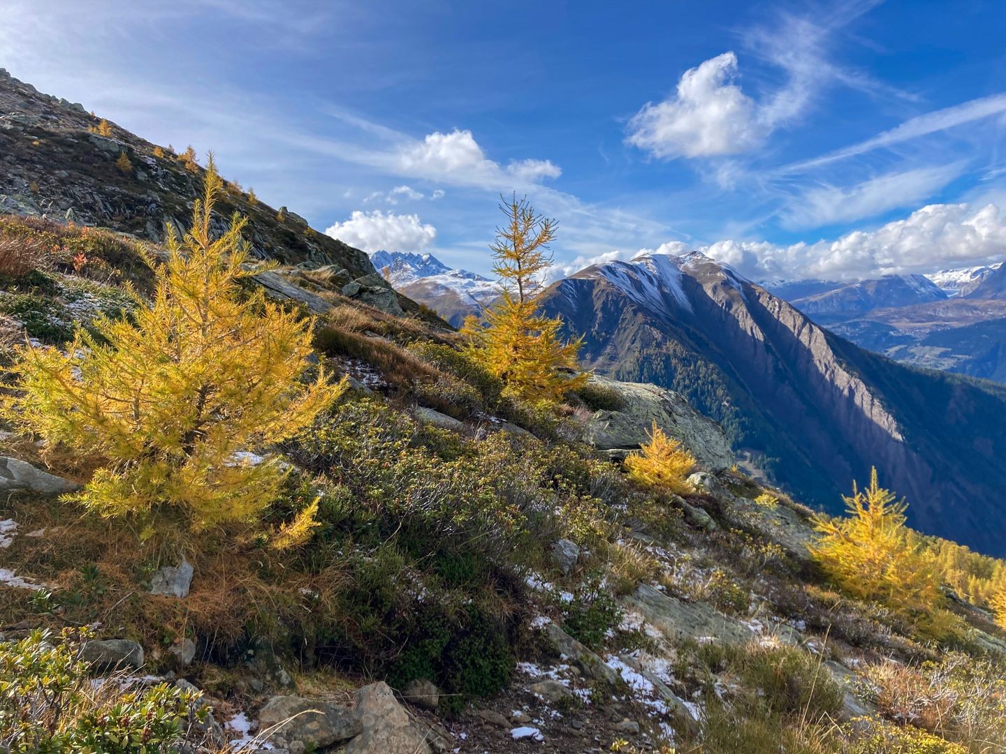 Vue sur le Breithorn et la région d’Aletsch