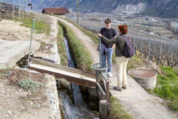 Entlang der Bisse de Clavau bei Sion