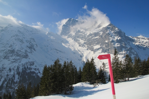 De belles traces au-dessus d’Engelberg