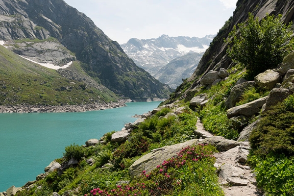 Tout là-haut vers la Gelmerhütte