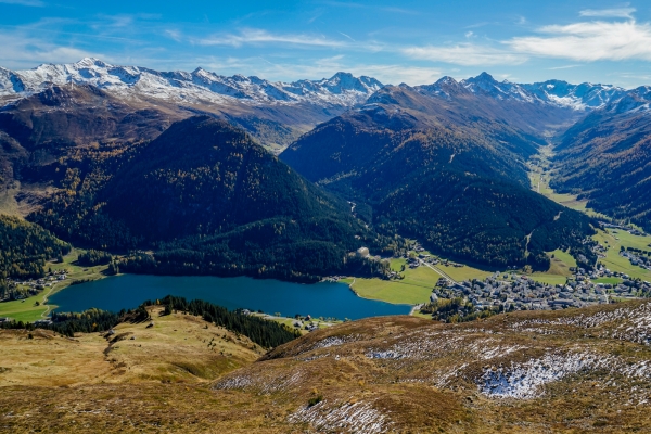 Hoch über Davos der Schatzalp entgegen