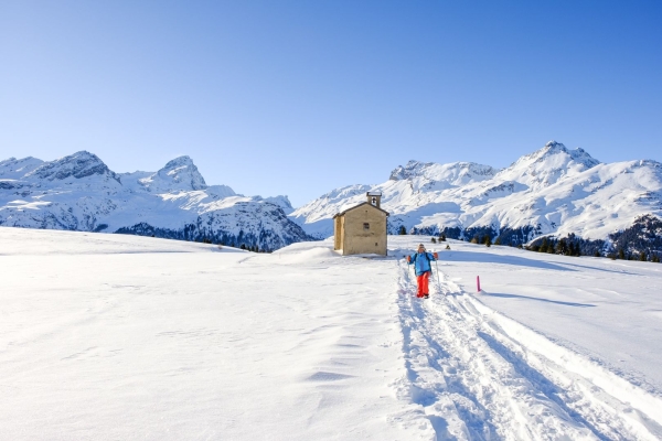 Schneeschuhrunde von Sur über die Alp Flix