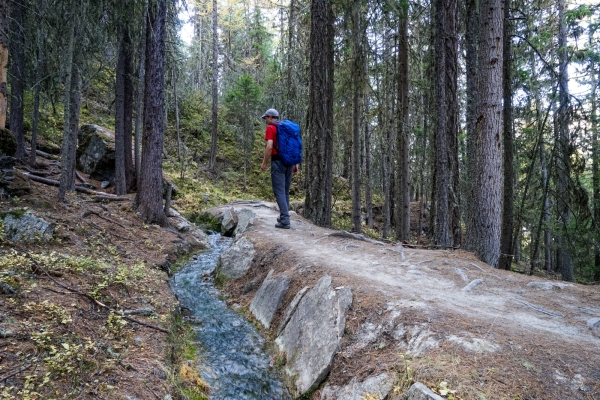 Dans la vallée du glacier de Ried