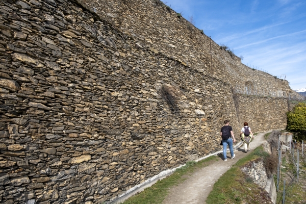 Le long du bisse de Clavau près de Sion