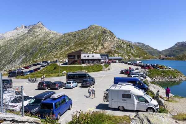 Entre agitation et calme au col du Grimsel