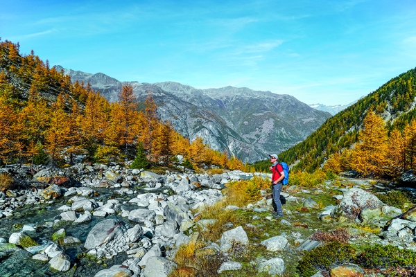 Dans la vallée du glacier de Ried