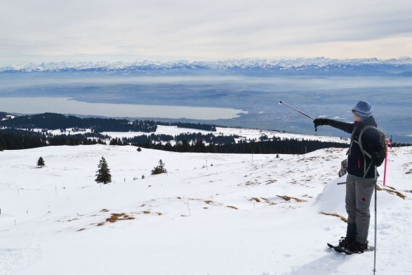 Randonnée en raquettes sur le Chasseron