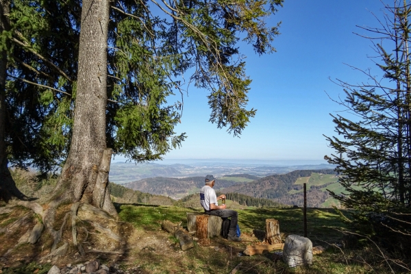 Vue dégagée sur les sommets des Préalpes