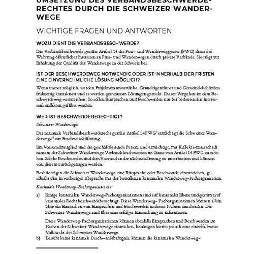 Merkblatt Verbandsbeschwerderecht