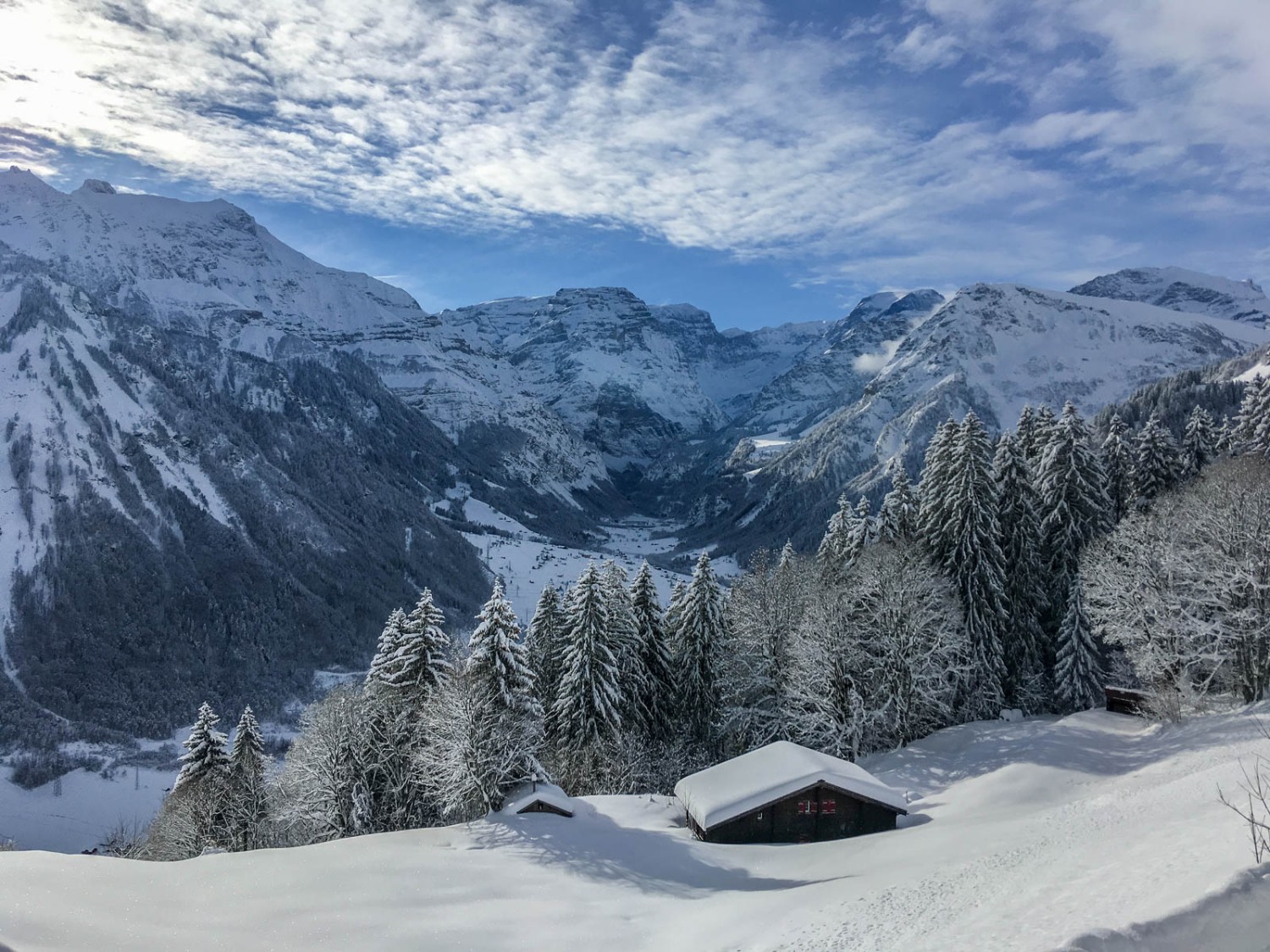 Vue sur les Alpes glaronnaises. Photo: Claudia Peter