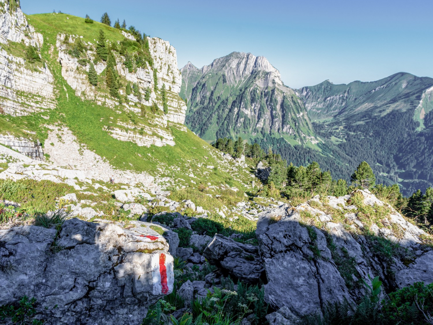 Der Bergwanderweg ist gut markiert. Bild: Franz Ulrich