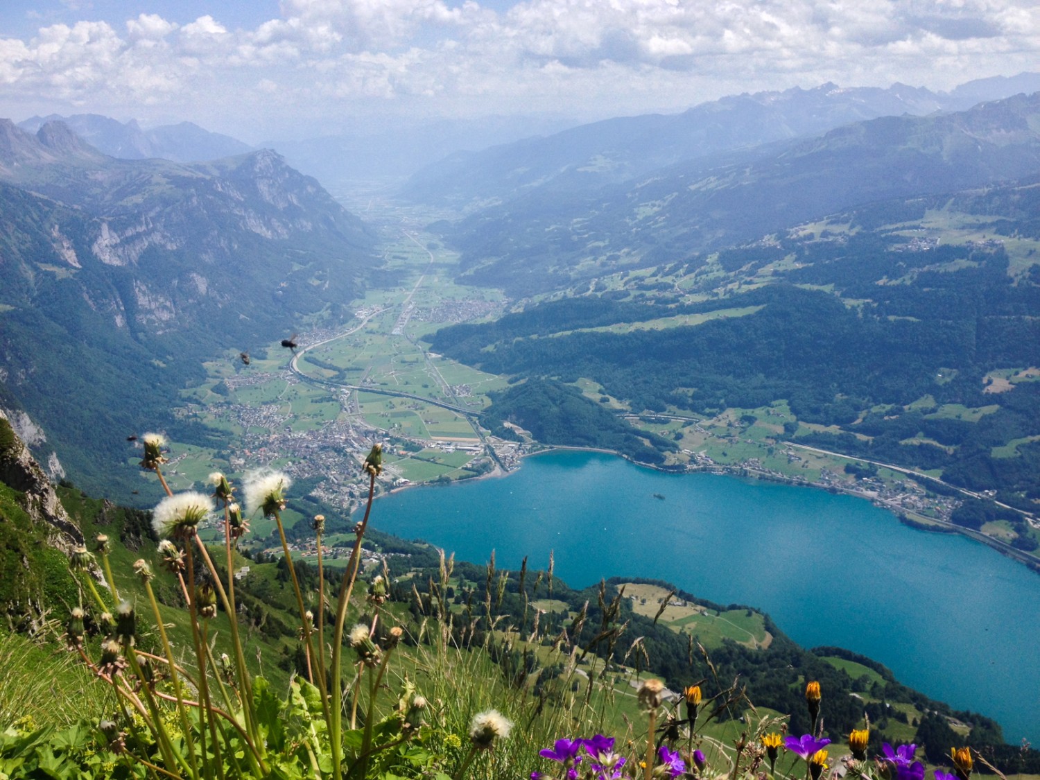 En contrebas, le lac de Walenstadt. Photo: Claudia Peter