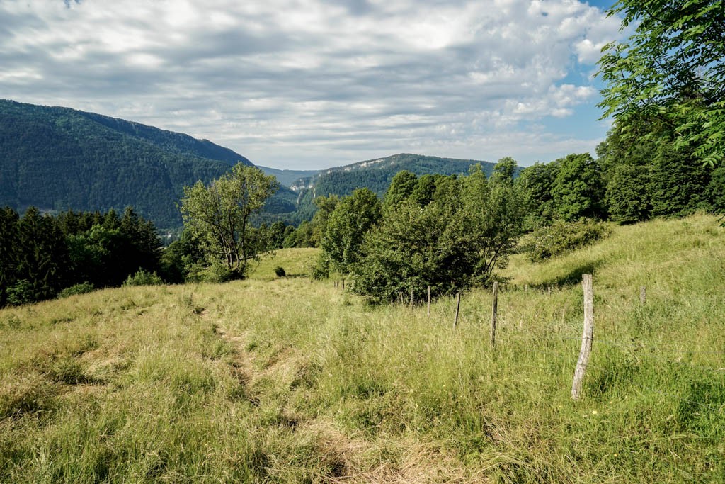 Beau passage au-dessus de Moutier, où le chemin est invisible. À l’arrière-plan, les Gorges de Court. Photo: Fredy Joss