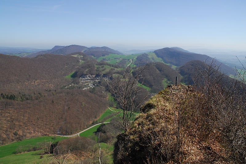 De la Wasserflue, vue vers l’est, en direction de la Staffelegg. 
Photo: Fredy Joss