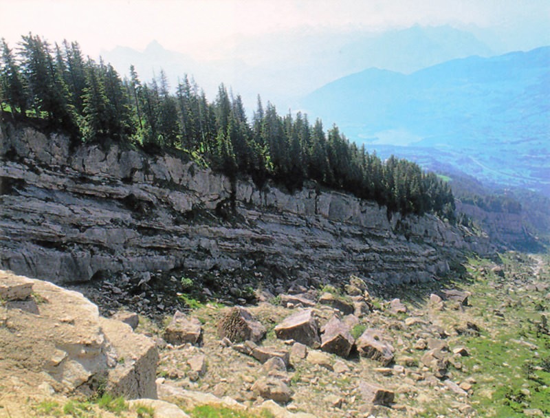 Hier am Gnipen löste sich am 2. September 1806 der Goldauer Bergsturz.