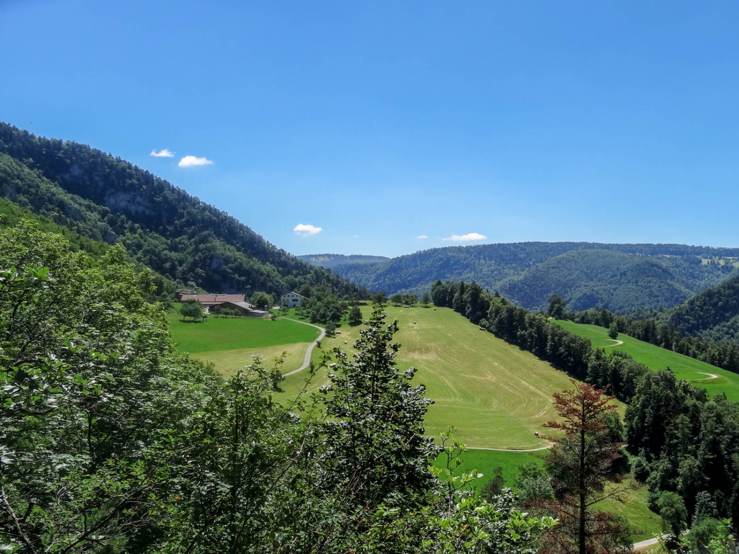 Aussicht oberhalb von La Jacoterie. Bild: Vera In-Albon