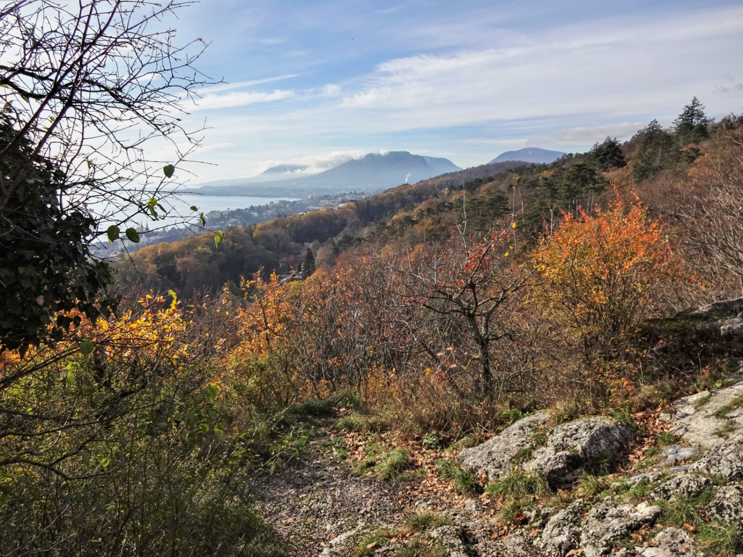 Die Ermitage-Felsen bieten einen Blick auf Neuenburg und den See. Bild: Miroslaw Halaba