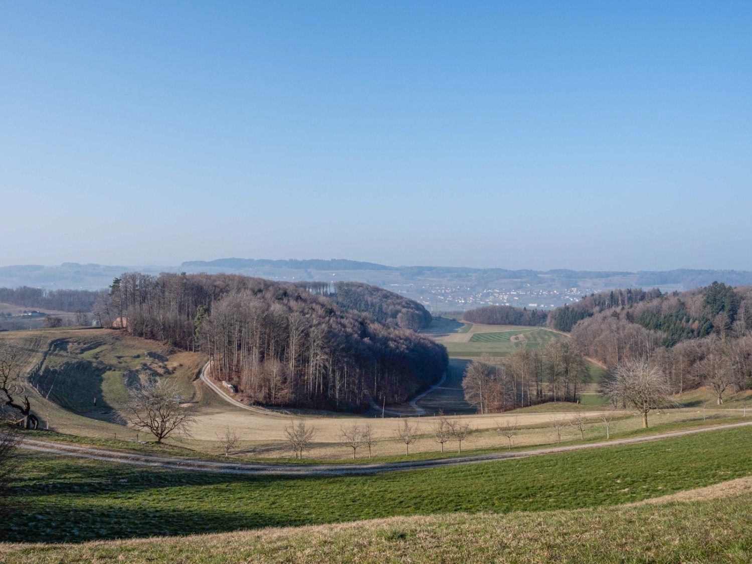 Aussicht von Hochrüti aus Richtung Kirchleerau. Bild: Barbara Graber