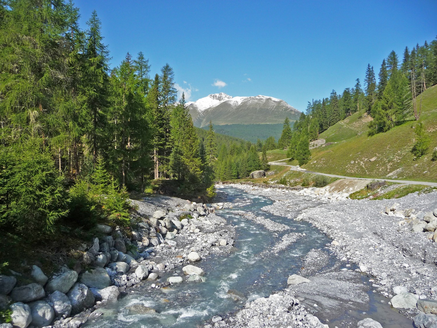 Punt da Val da Scrigns, Blick talauswärts.