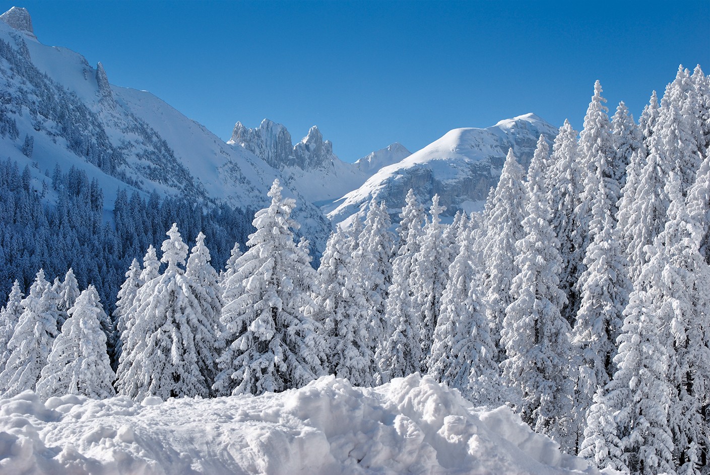 Der Alpstein im Winterkleid.