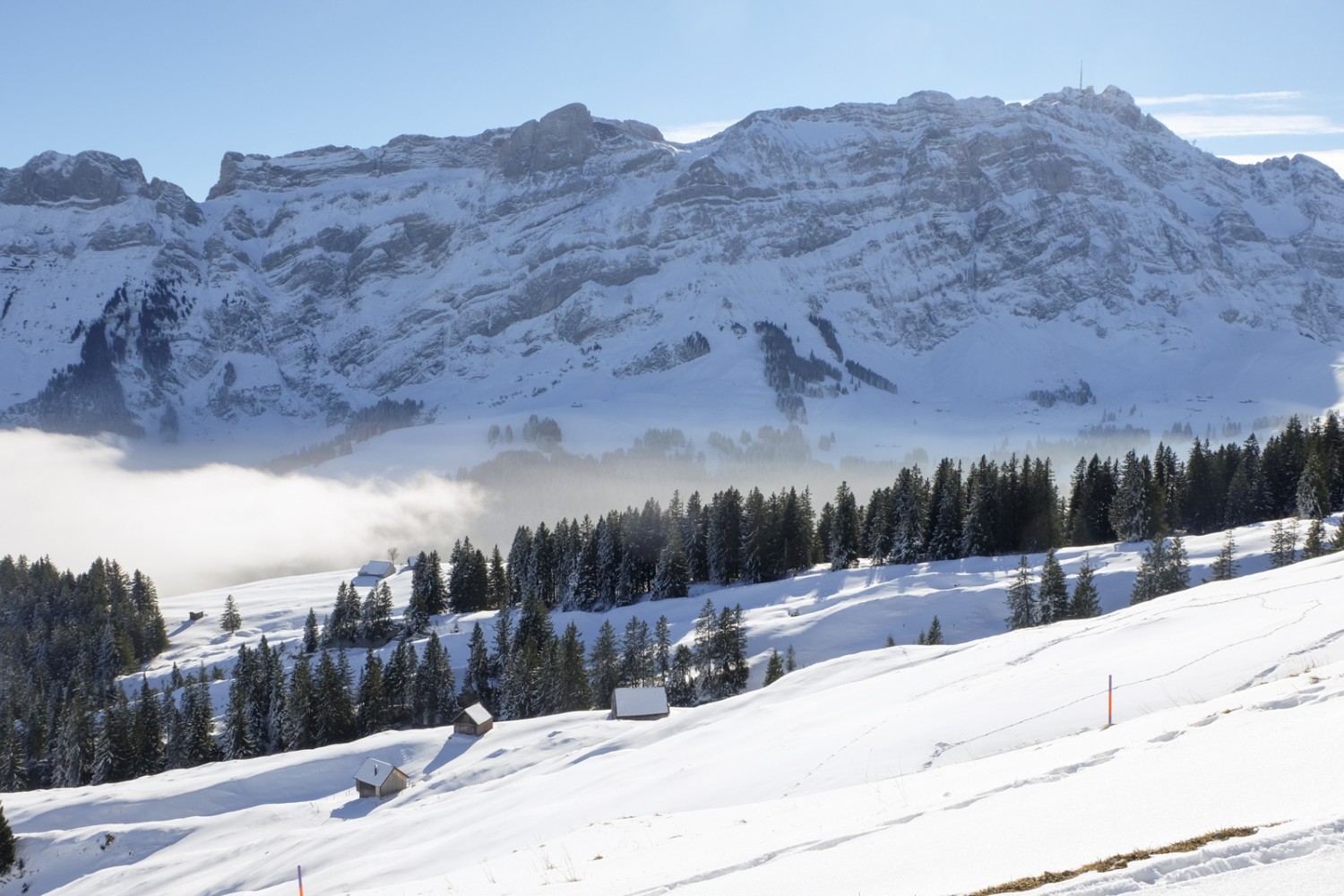 Chalets d’alpage au lieu-dit Klein Chenner. Photo: Elsbeth Flüeler