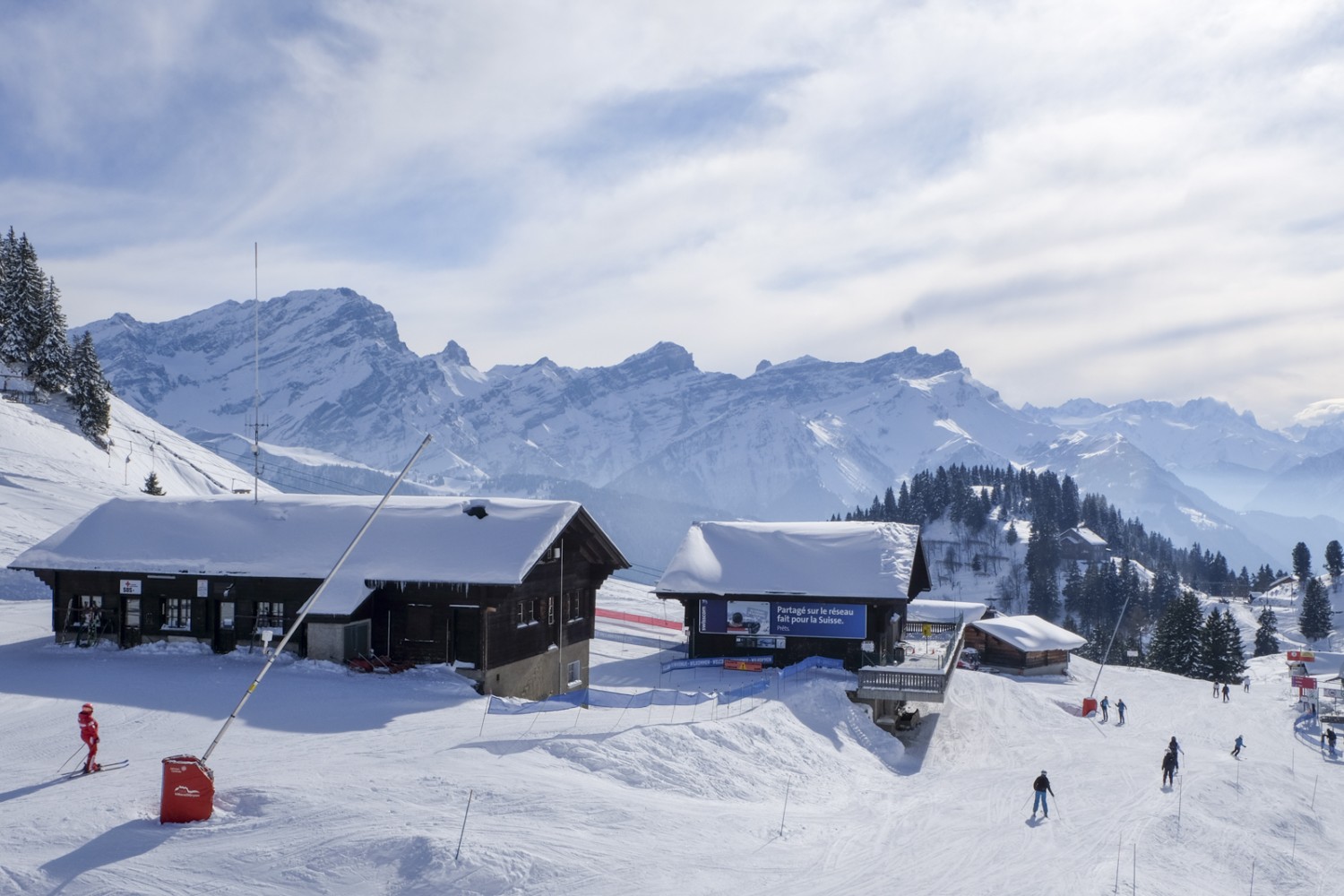 Zurück auf dem Col-de-Bretaye: krönender Abschluss mit Sicht auf die Waadtländer Alpen. Links der Grand Muveran. Bild: Elsbeth Flüeler