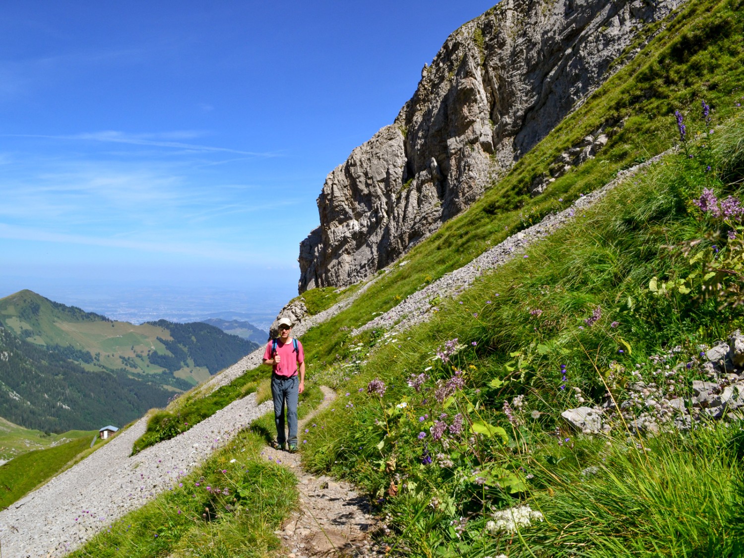 Im Aufstieg zum Hinter Jochli. Bild: Sabine Joss