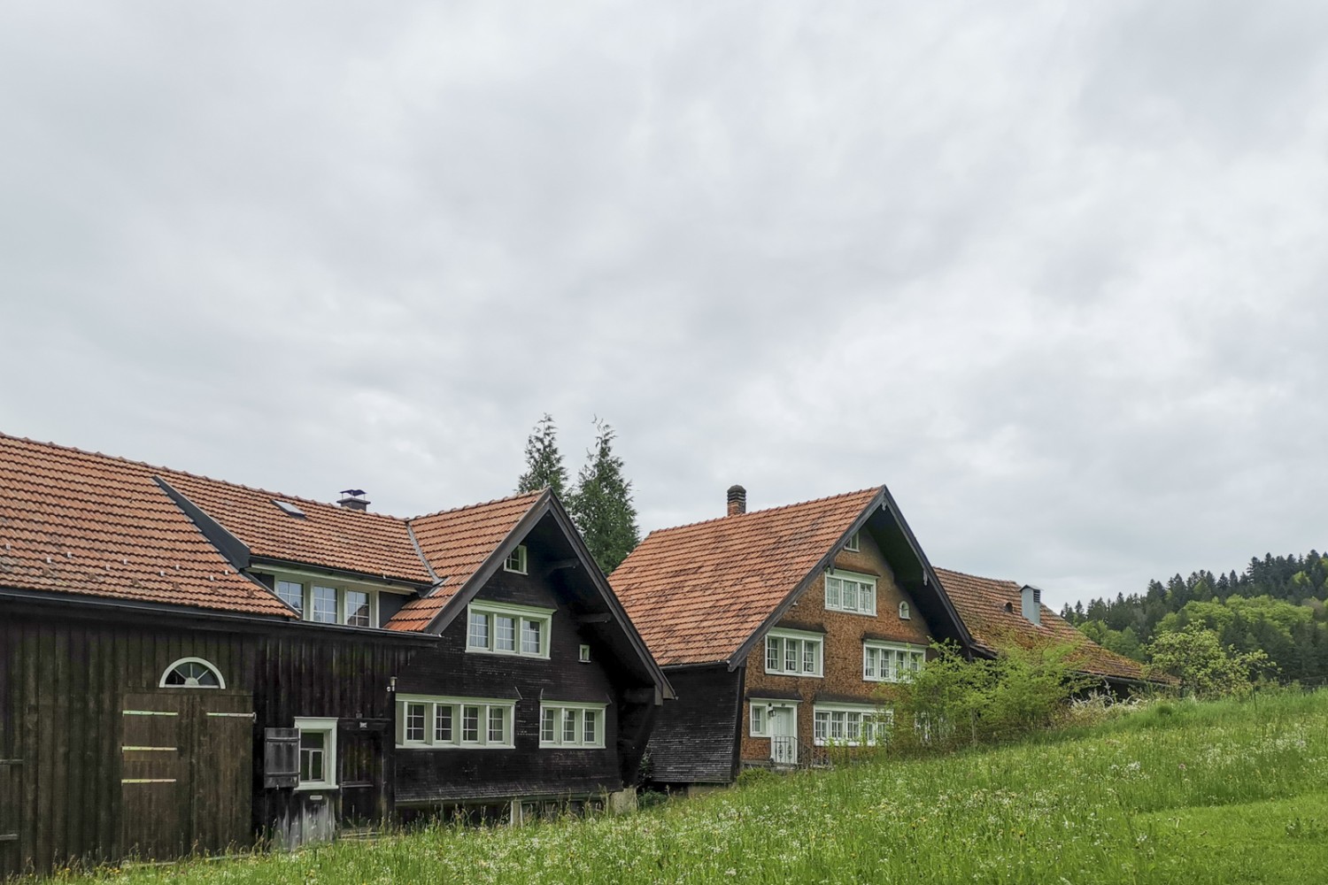 Charakteristisch für das Appenzellerland: Bauernhausgruppe in Riemen. Bild: Evelyne Zaugg