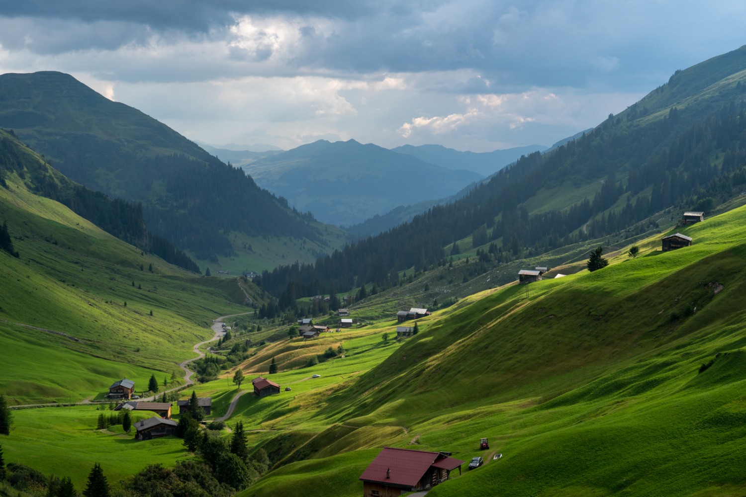 Bei Partnun, Blick talaufwärts Richtung St. Antönien.