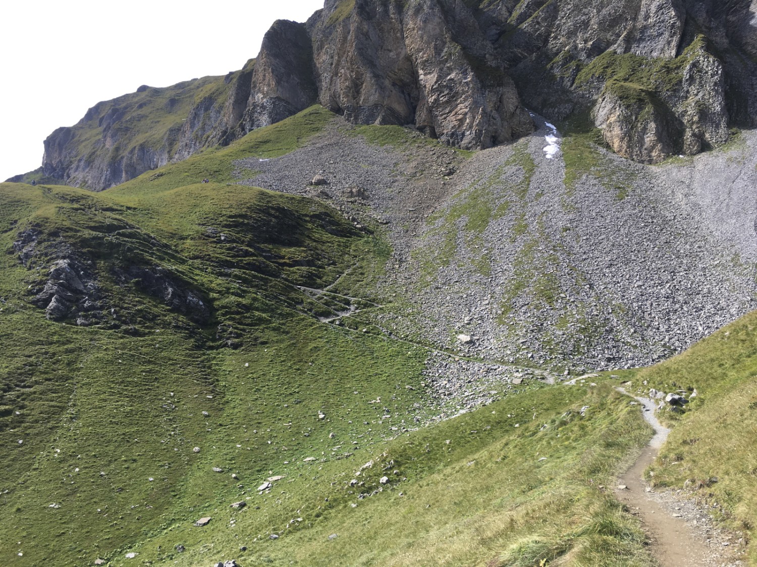 Après le Balmeregghoren, un parcours intéressant avec quelques contrepentes que les mollets sentent bien. Photo: Jürg Steiner