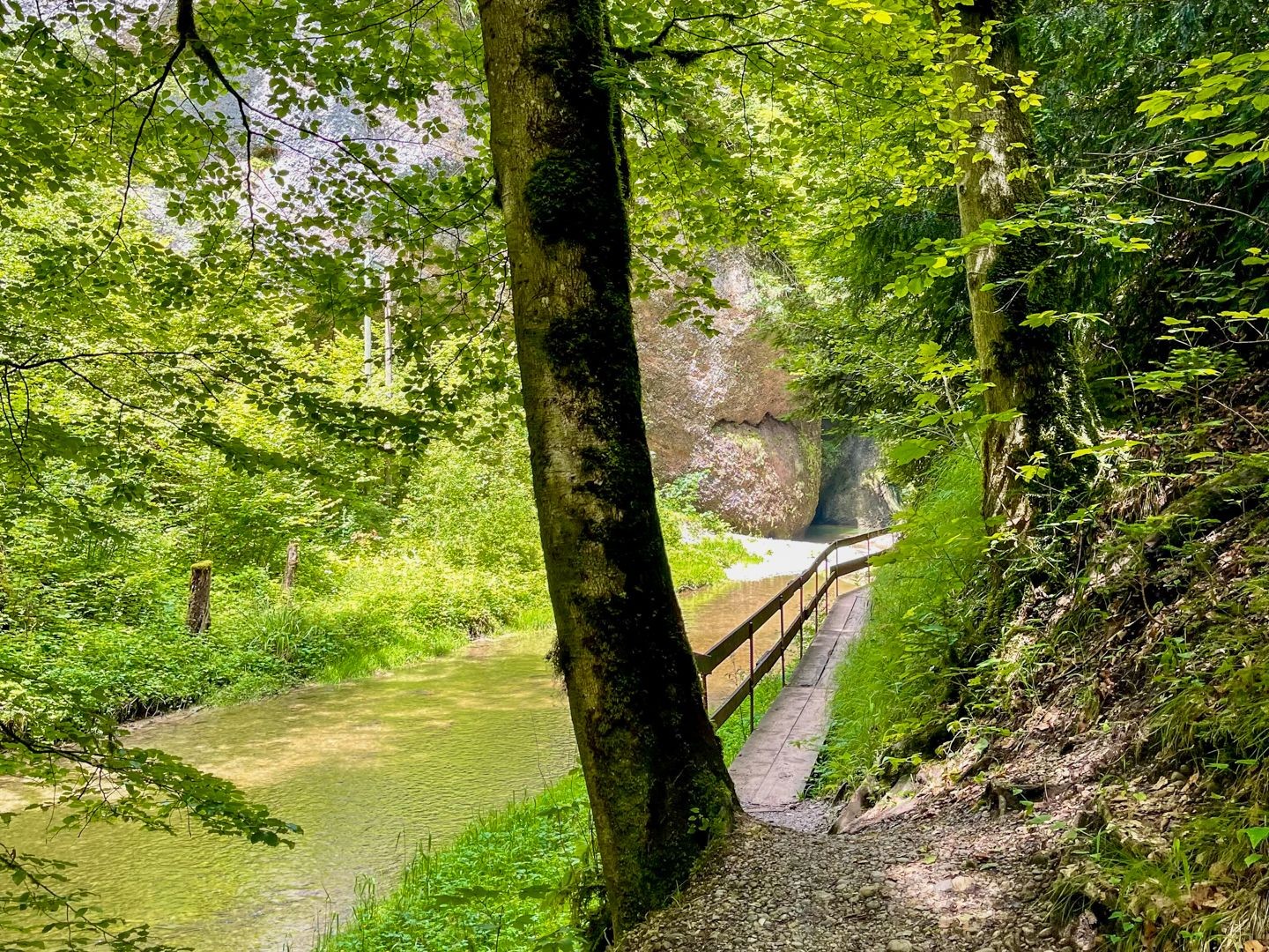 Peu avant la montée par les escaliers en bois